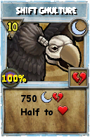 Wizard101 Moon spell card: Shift Ghulture, Spell ID 3579