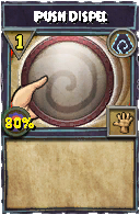 Wizard101 Shadow spell card: Push Dispel, Spell ID 3689