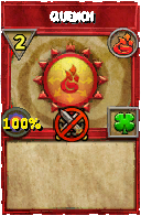 Wizard101 Fire spell card: Quench, Spell ID 3717
