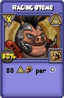 Wizard101 Myth spell card: Raging Otomo, Spell ID 3227
