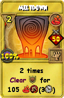 Wizard101 Fire spell card: Meltdown, Spell ID 3317