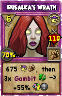 Wizard101 Storm spell card: Rusalka's Wrath, Spell ID 3700
