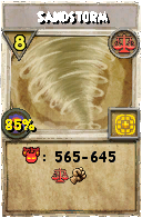 Wizard101 Balance spell card: Sandstorm, Spell ID 3527