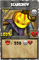 Wizard101 Death spell card: Scarecrow, Spell ID 3739