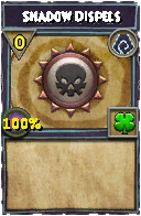 Wizard101 Shadow spell card: Shadow Dispels, Spell ID 3291