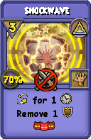 Wizard101 Myth spell card: Shockwave, Spell ID 3087