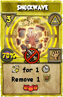 Wizard101 Myth spell card: Shockwave, Spell ID 3087