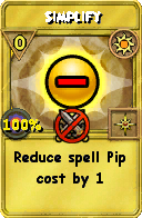 Wizard101 Sun spell card: Simplify, Spell ID 3191