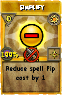 Wizard101 Sun spell card: Simplify, Spell ID 3287