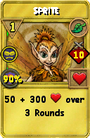 Wizard101 Life spell card: Sprite, Spell ID 3382