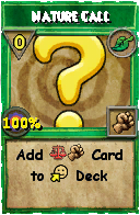 Wizard101 Life spell card: Nature Call, Spell ID 3369
