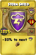 Wizard101 Storm spell card: Storm Shield, Spell ID 3469
