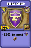 Wizard101 Storm spell card: Storm Shield, Spell ID 3468