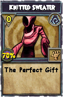 Wizard101 Shadow spell card: Knitted Sweater, Spell ID 3288
