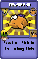 Wizard101 Fishing spell card: Summon Fish, Spell ID 3649