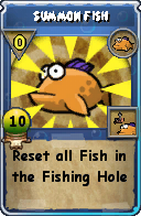 Wizard101 Fishing spell card: Summon Fish, Spell ID 3649