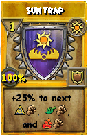 Wizard101 Sun spell card: Sun Trap, Spell ID 3635