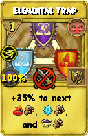 Wizard101 Balance spell card: Elemental Trap, Spell ID 3463