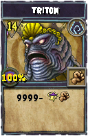 Wizard101 Shadow spell card: Triton, Spell ID 3053