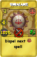 Wizard101 Balance spell card: Unbalance, Spell ID 3379