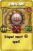 Wizard101 Balance spell card: Unbalance, Spell ID 3378