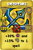 Wizard101 Sun spell card: Unstoppable, Spell ID 3788