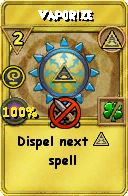Wizard101 Myth spell card: Vaporize, Spell ID 3361