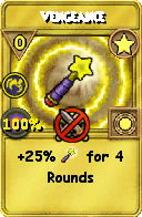 Wizard101 Star spell card: Vengeance, Spell ID 3323