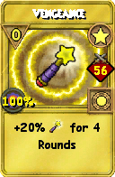 Wizard101 Star spell card: Vengeance, Spell ID 3319