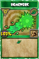 Wizard101 Life spell card: Homework, Spell ID 3688