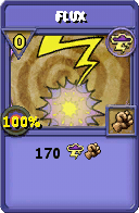 Wizard101 Storm spell card: Flux, Spell ID 3165