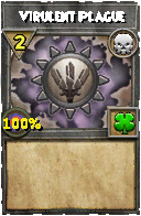 Wizard101 Death spell card: Virulent Plague, Spell ID 3105