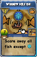 Wizard101 Fishing spell card: Winnow Ice Fish, Spell ID 3059
