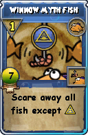 Wizard101 Fishing spell card: Winnow Myth Fish, Spell ID 3052
