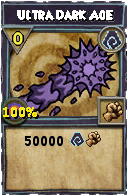 Wizard101 Shadow spell card: Ultra Dark AoE, Spell ID 3027