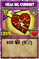 Wizard101 Storm spell card: Healing Current, Spell ID 4008
