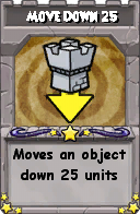 Wizard101 School 16 spell card: Move Down 25, Spell ID 4011