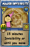 Wizard101 Cantrips spell card: Major Invisibility, Spell ID 4014
