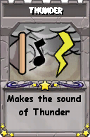 Wizard101 School 16 spell card: Thunder, Spell ID 4029