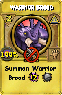 Wizard101 Myth spell card: Warrior Brood, Spell ID 4031
