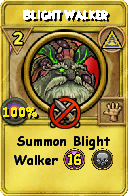 Wizard101 Myth spell card: Blight Walker, Spell ID 4032