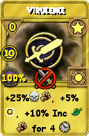 Wizard101 Star spell card: Virulence, Spell ID 4047