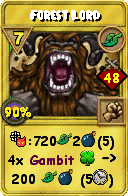 Wizard101 Life spell card: Forest Lord, Spell ID 4053