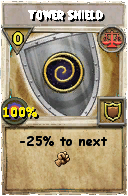Wizard101 Balance spell card: Tower Shield, Spell ID 4071