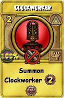 Wizard101 Myth spell card: Clockworker, Spell ID 4075
