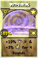 Wizard101 Star spell card: Outpouring, Spell ID 4081