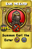 Wizard101 Myth spell card: Earl the Eater, Spell ID 4109