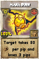 Wizard101 Balance spell card: Mana Burn, Spell ID 4120