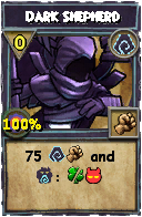 Wizard101 Shadow spell card: Dark Shepherd, Spell ID 4130