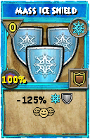 Wizard101 Ice spell card: Mass Ice Shield, Spell ID 4132